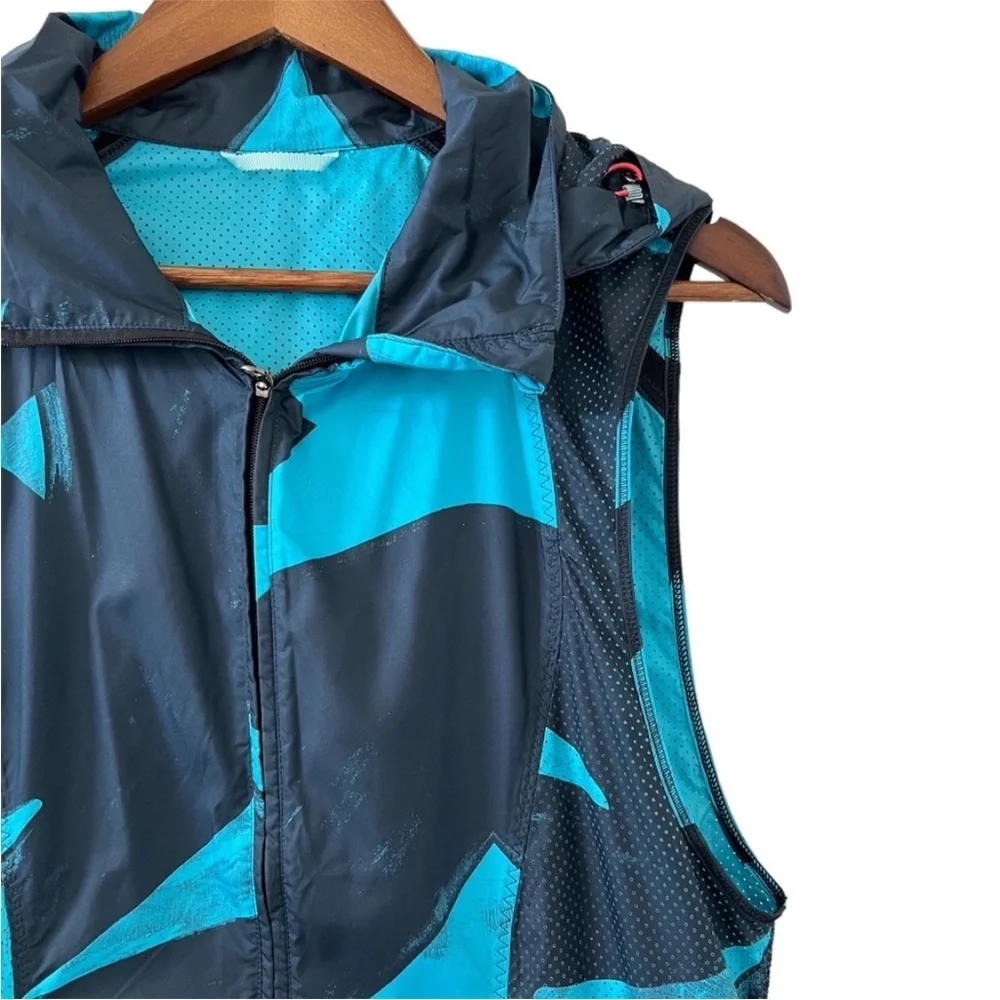 Lululemon Pack-It Vest Back Spin Stroke Peacock Blue Black  Size 10 W4H46S